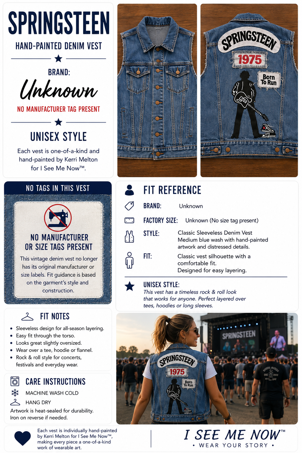 Born to Roam™ Upcycled Denim Vest