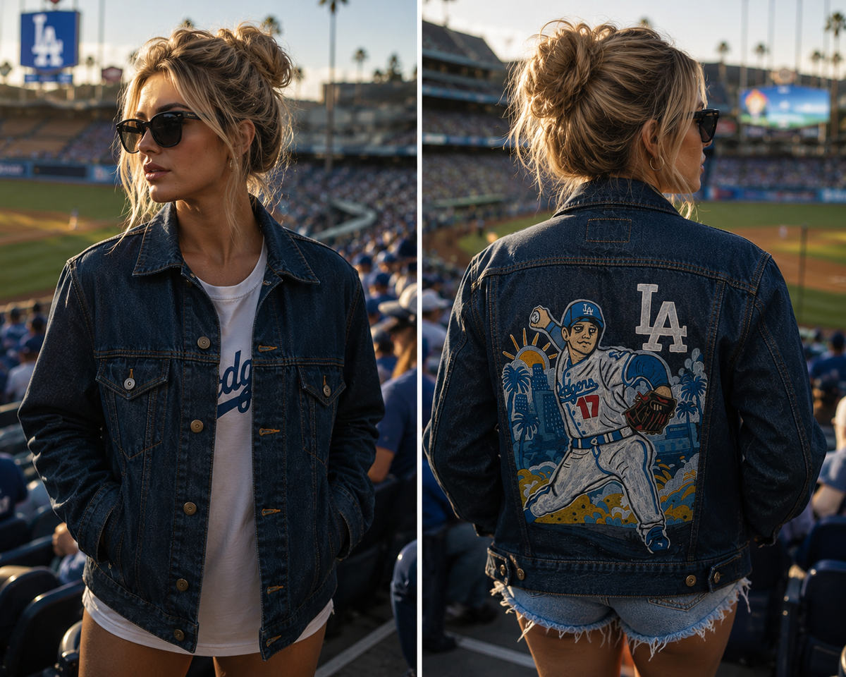 Game Day Dreams™ Upcycled Denim Jacket