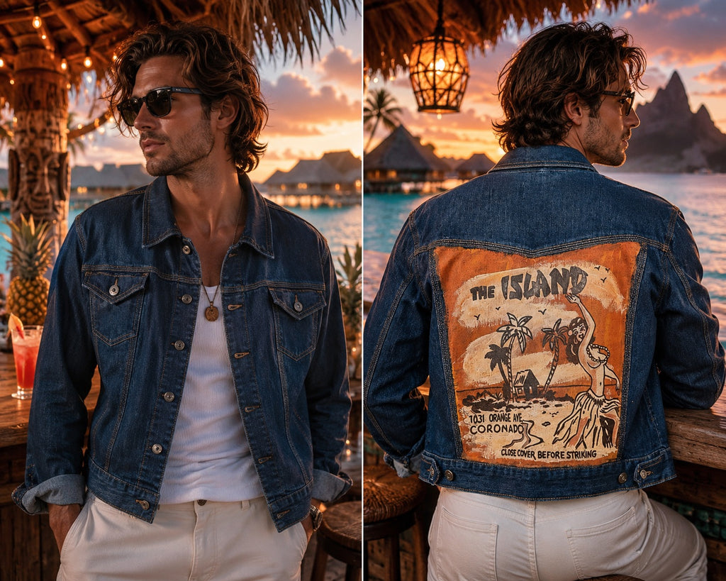 Island State of Mind™ Upcycled Denim Jacket