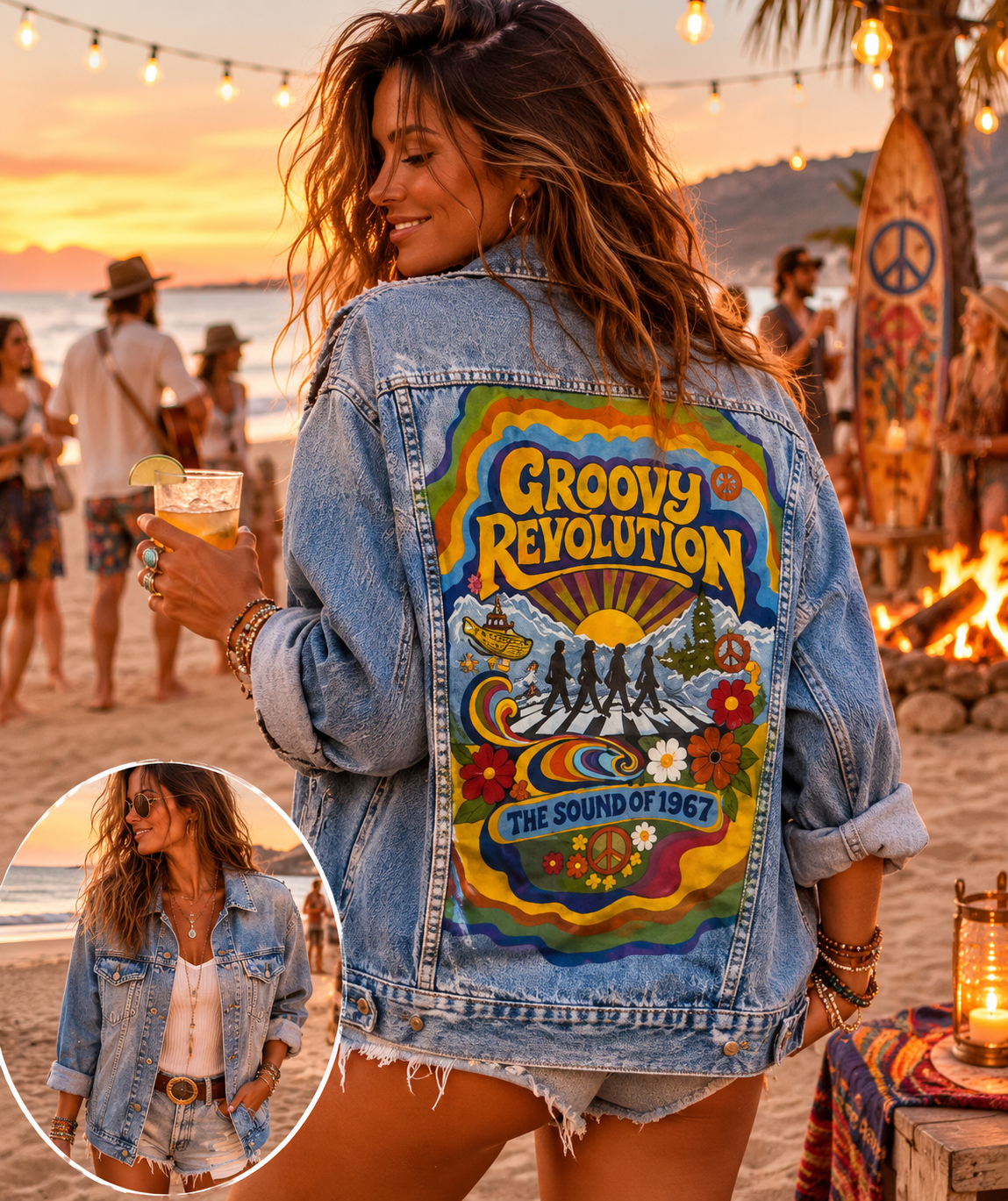 Groovy Revolution™ Upcycled Denim Jacket