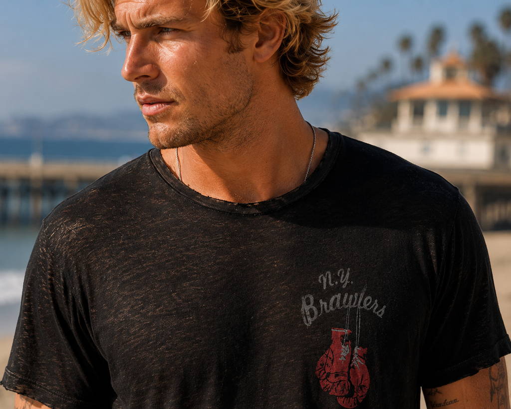 John Varvatos™ “Knock Out” Vintage Graphic T-Shirt – Large