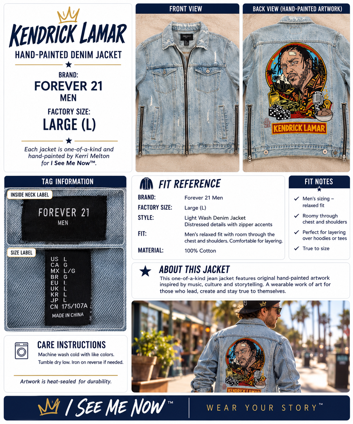 Strength Speaks™ Upcycled Denim Jacket