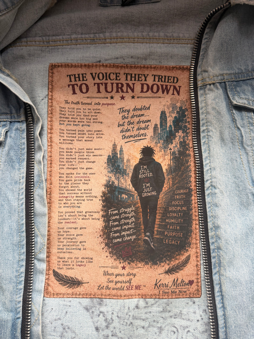 Strength Speaks™ Upcycled Denim Jacket