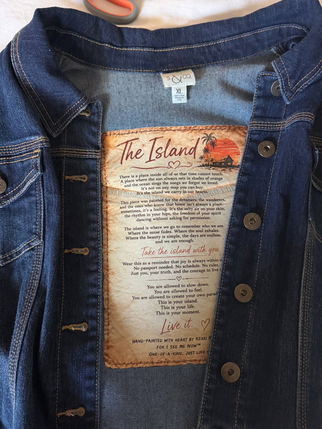 Island State of Mind™ Upcycled Denim Jacket