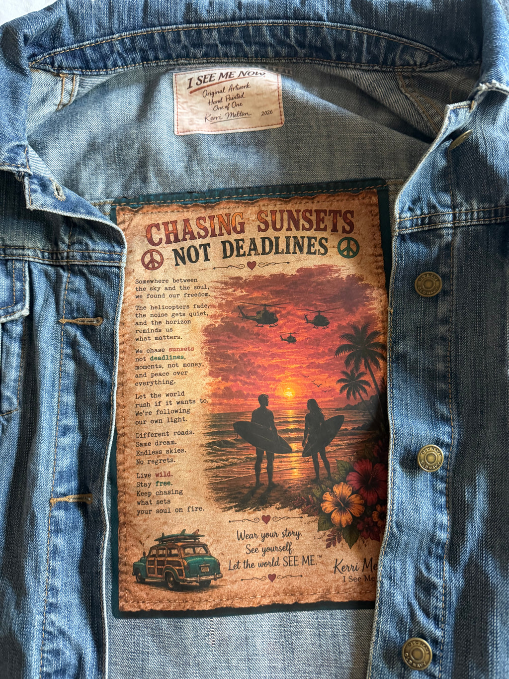 Golden Horizon™ Upcycled Denim Jacket