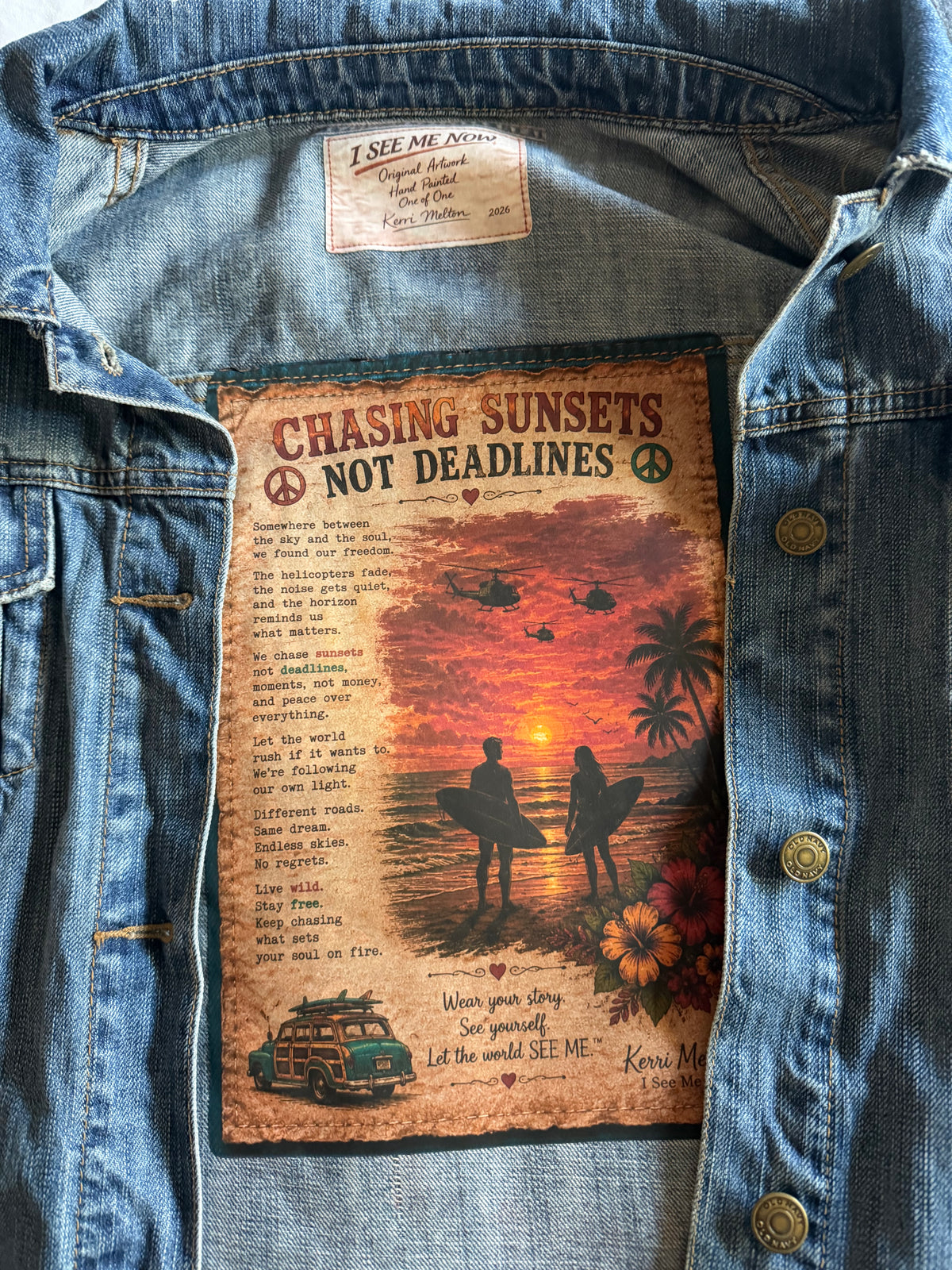 Golden Horizon™ Upcycled Denim Jacket