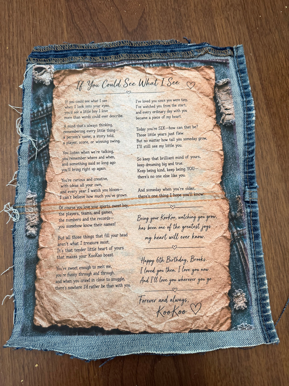 Handcrafted Gift Letter